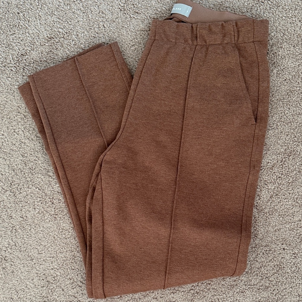 Everlane Rust Brown Ponte Pull-On Pants